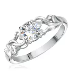 Кольцо из серебра с фианитом 94010858