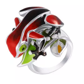 Кольцо из серебра SE1843-R_KO_ENAM_001_WG