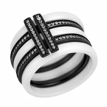 Кольцо из серебра TC-R00137-W-B-X-X-W