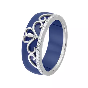 Кольцо из серебра TC-R00611-Вl-W-X-X-W