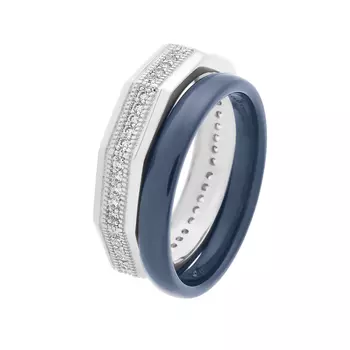 Кольцо из серебра TC-R01130-Вl-W-X-X-W