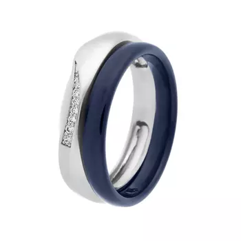 Кольцо из серебра TC-R01147-Вl-W-X-X-W