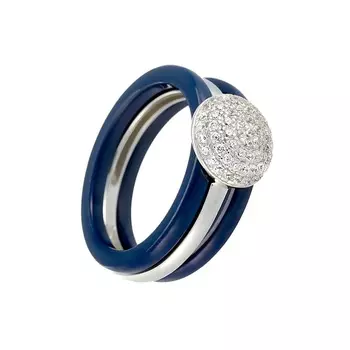 Кольцо из серебра TC-R01153-Вl-W-X-X-W