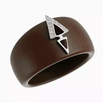 Кольцо из серебра TM-R01046-BR-W-X-BR-W