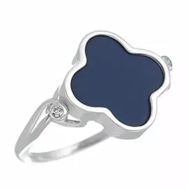 Кольцо из серебра TM-R01075-Вl-W-X-X-W