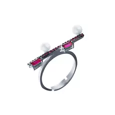 Кольцо из серебра WSR26104-BH2_WP_001_WG