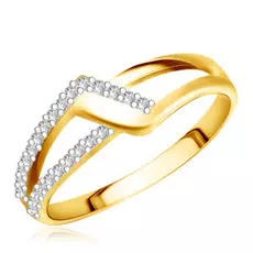 Кольцо из желтого золота с фианитами L5111580