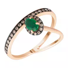 Кольцо из золота AAS4412R_KO_DN_EM_PINK