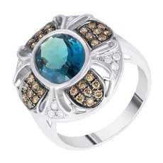 Кольцо из золота MR29176K-5_KO_DN_LT_WG