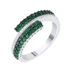 Кольцо из золота MR81574-WD-EM_KO_EM_WG