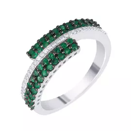 Кольцо из золота MR81574-WD-EM_KO_EM_WG