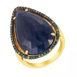 Кольцо из золота MR83466-BR-BL-YG_DL_DN_YG