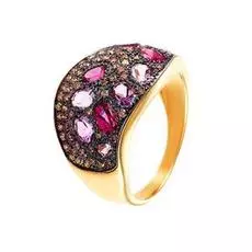 Кольцо из золота R29637_KO_DN_PAM_RH_YG