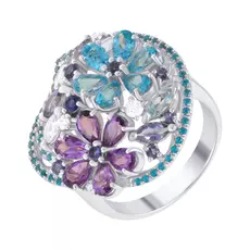 Кольцо из золота R31842_KO_AM_AQ_BT_IL_WG