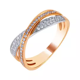 Кольцо из золота R400381DIA003_PINK