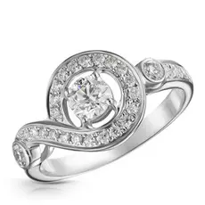 Кольцо из золота R500165DIA001тр.бр.
