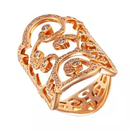 Кольцо из золота RJ9015WD-BW_PINKDN_D_PINK