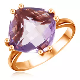 Кольцо из золота с аметистом 01К315076