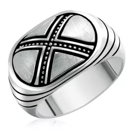 Кольцо мужское из серебра 01Т058344Э