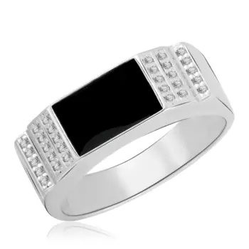 Кольцо мужское из серебра 94011390