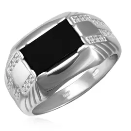 Кольцо мужское из серебра 94011394