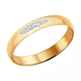 Кольцо обручальное из золота 1110166