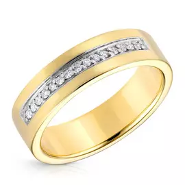 Кольцо обручальное из золота с бриллиантами 55119685