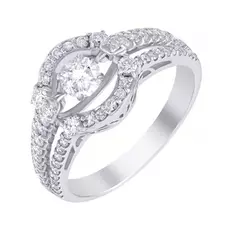 Кольцо помолвочное из золота FTWR-35D_WG