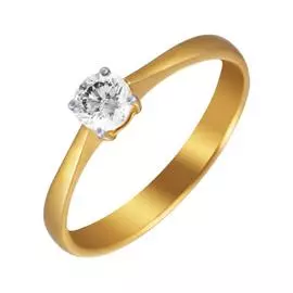 Кольцо помолвочное из золота JK-R300-5-18KY_KO_YG