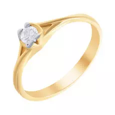 Кольцо помолвочное из золота JK-R301-4-18KY_KO_YG