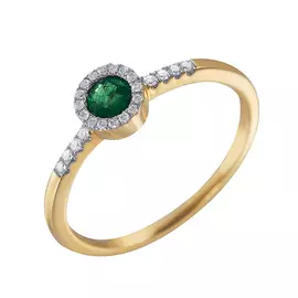 Кольцо помолвочное из золота ME30585-WD-EM-YG_EM_YG