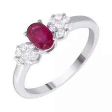 Кольцо помолвочное из золота MR89653-WD-RU_KO_RU_WG