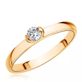 Кольцо помолвочное из золота с бриллиантом 15119633