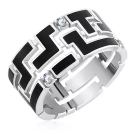 Кольцо с бриллиантами из белого золота 01К676391Э