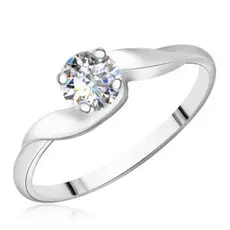 Кольцо с фианитом из серебра 94010011