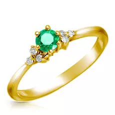 Кольцо с изумрудом золотое 2В00233-011