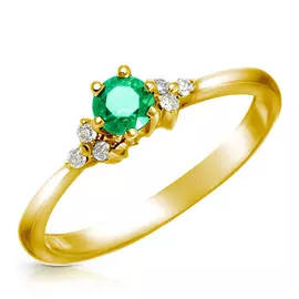 Кольцо с изумрудом золотое 2В00233-011