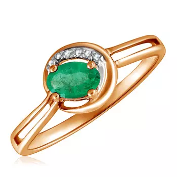 Кольцо с изумрудом золотое К10616и