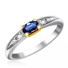 Кольцо с сапфиром из белого золота 3В00116-012