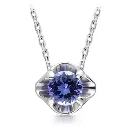 Колье из белого золота с танзанитом 64316851