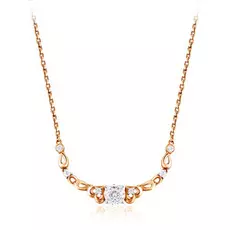 Колье из красного золота с фианитами Сваровски Д0268-81070015