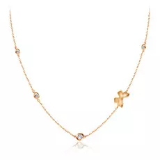 Колье из красного золота с фианитами Бабочка 14311301