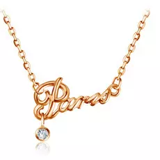 Колье из красного золота с фианитом Paris Д0268-8-070004