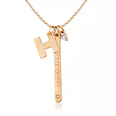 Колье из красного золота с фианитом Незабываемая Д0268-070210