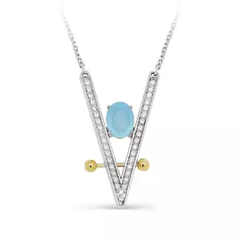 Колье из серебра 16-298-80184