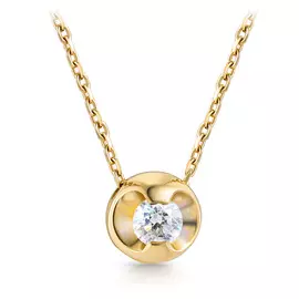 Колье из желтого золота с бриллиантом 54319002
