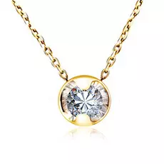 Колье из желтого золота с бриллиантом 54319002