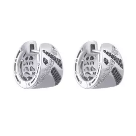 Конго из серебра OE01507E_SR_ENAM_001_WG