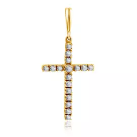 Крест декоративный из золота 2Б10107-010