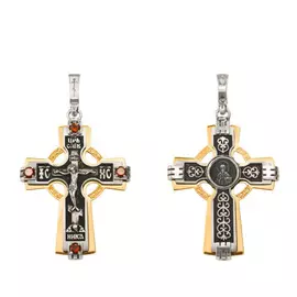 Крест ручной работы из серебра 90170026-6